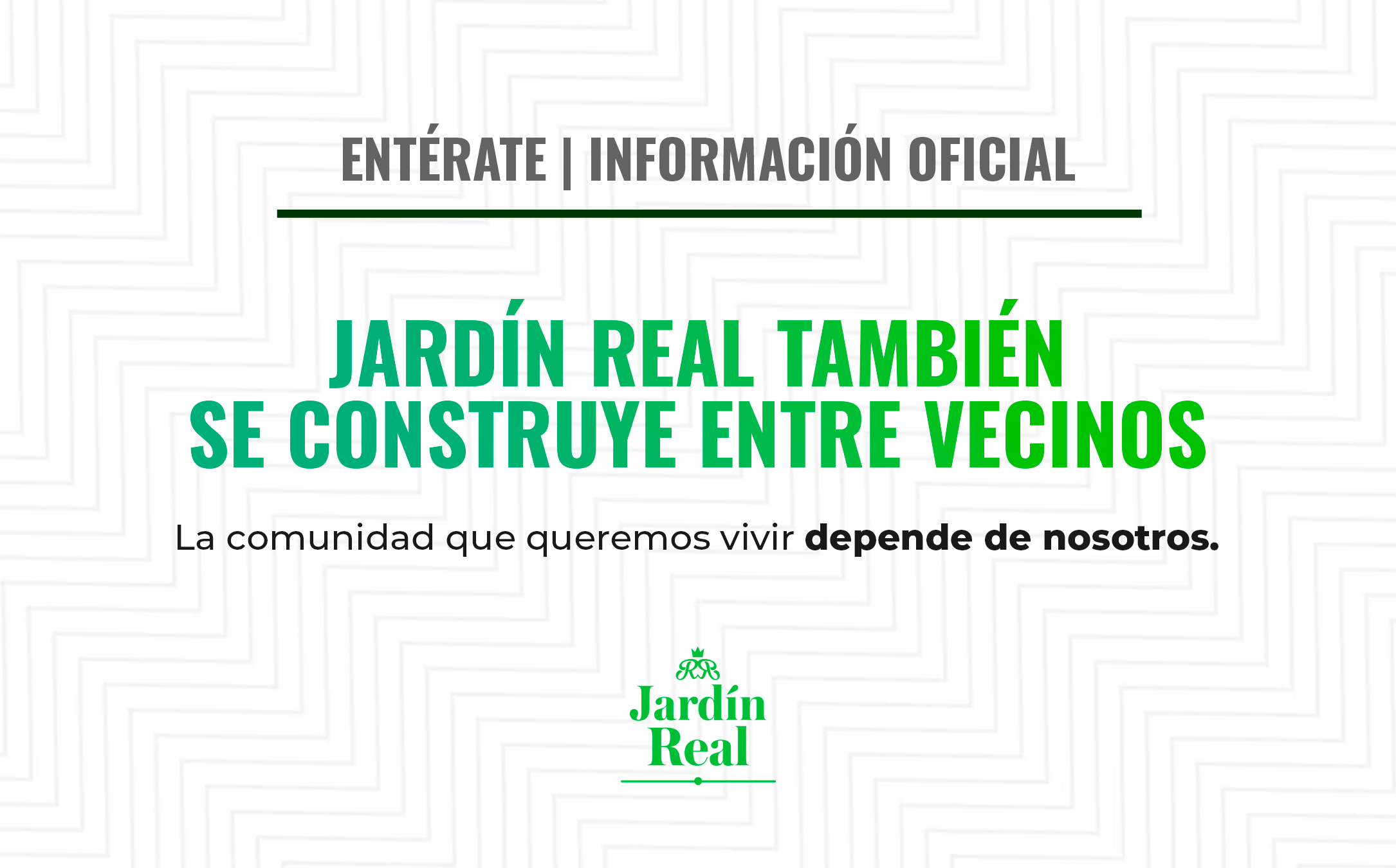 Jardín Real también se construye entre vecinos
